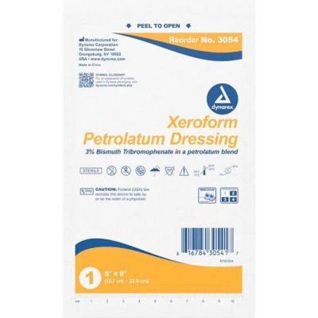 DYNAREX Dynarex Xeroform Gauze Dressing, 5inL x 9inW, 200 Pcs 3054